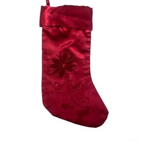 Elegant Red Christmas Stocking